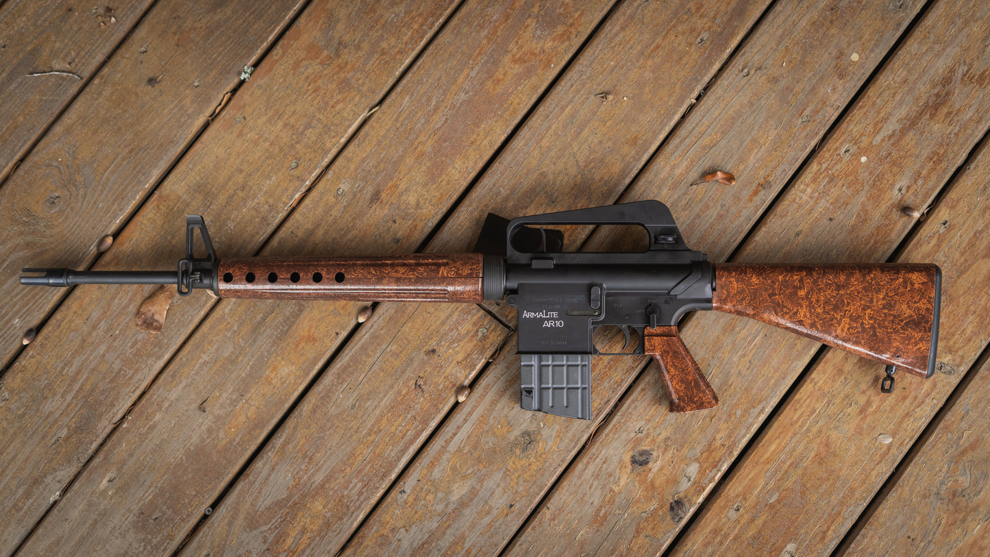 Cerakoted fakelite M16a1 furniture set.