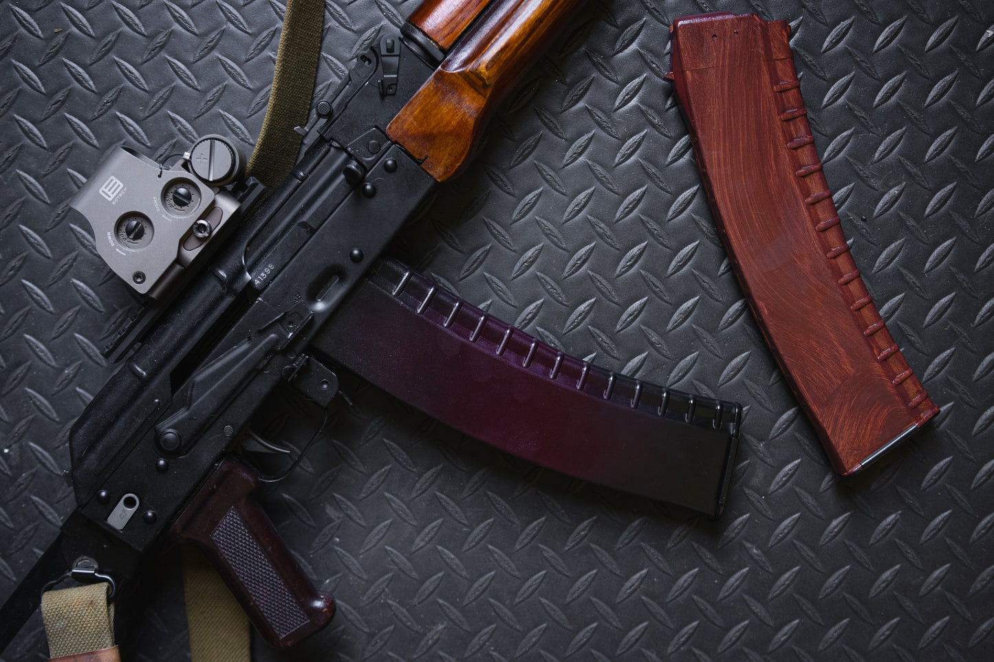 Plum Cerakoted AK magazine