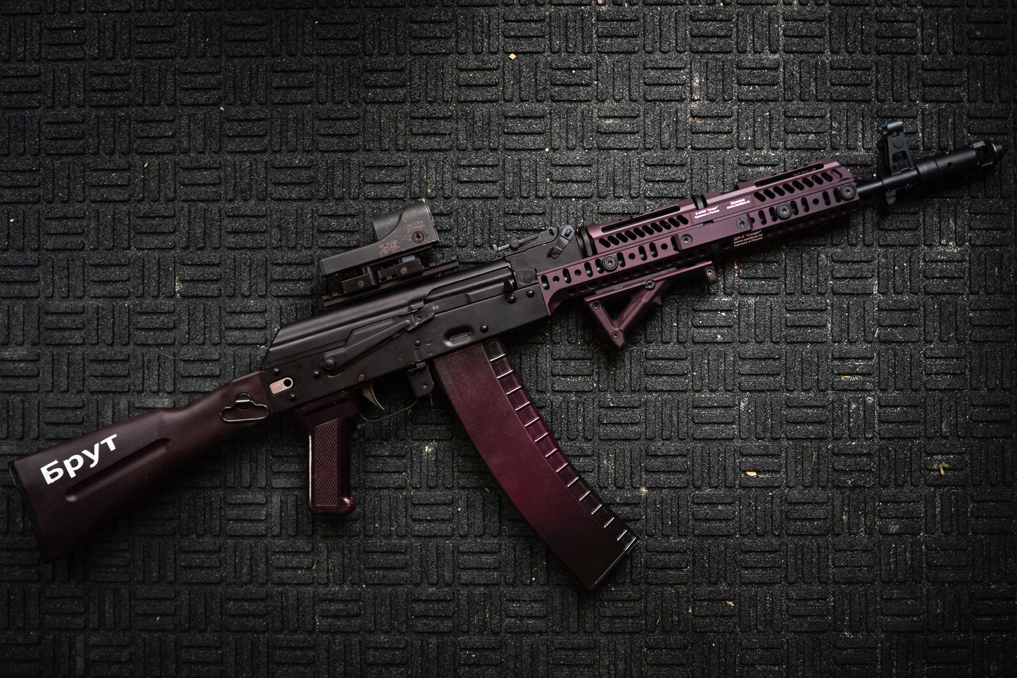 Plum Cerakoted AK magazine