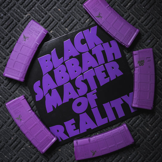 Custom purple Master of Reality Pmags